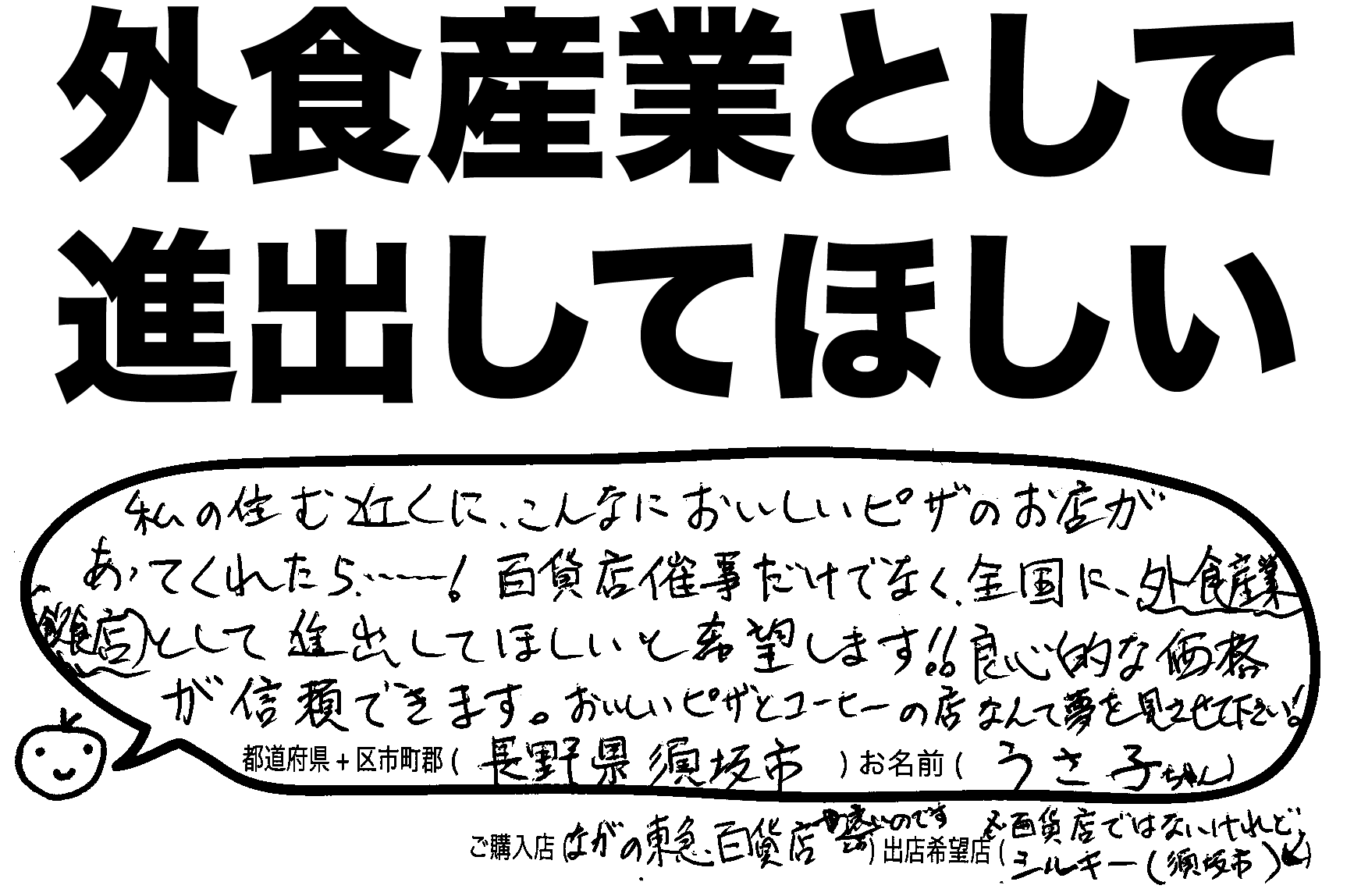 ピッコロッソ お客様の声