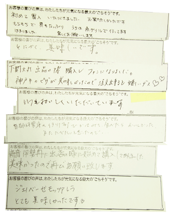 ピッコロッソへのお客様の声。ピザのご感想18